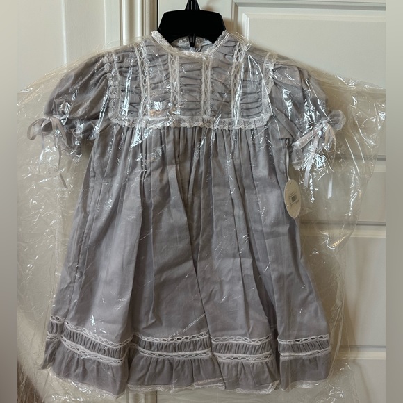 NWT! Toddler beautiful grey dress with white lace trim. Kept in plastic bag! - Picture 3 of 14